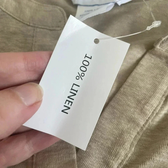 The Company Store women's 100% Linen Pocket Dress Size Medium NWT Lagenlook 0079 - Picture 7 of 11